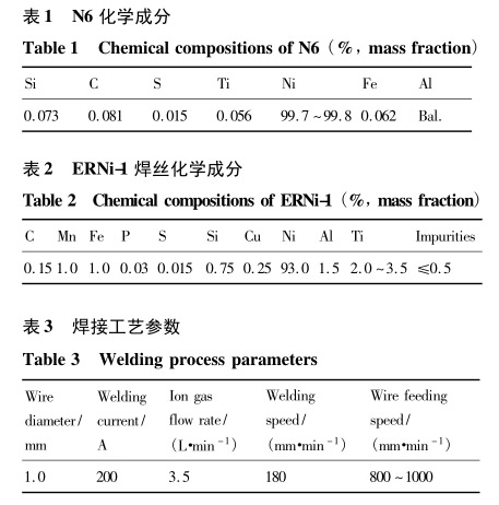 焊接工艺参数